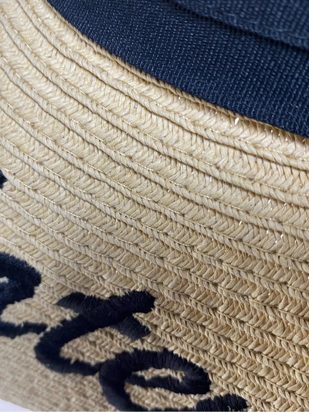 Sea You Later Straw Sun Hat Wide Floppy Brim Embroidered Beach Vacation Hat